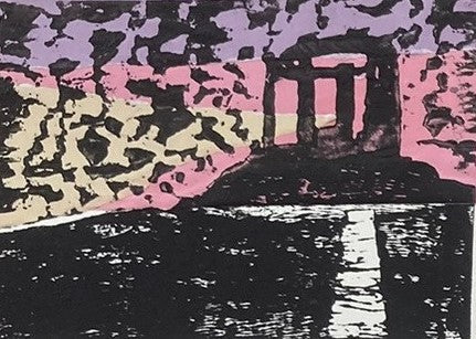 A5 Stonehaven War Memorial Sunset Chine Colle Print