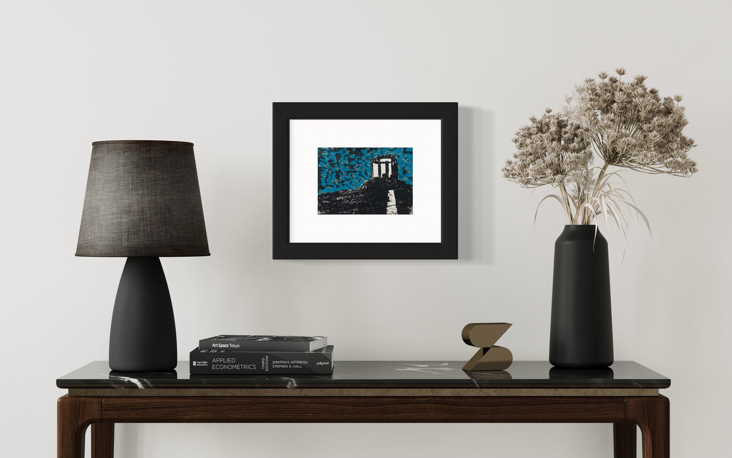 A5 Stonehaven War Memorial Blue Dragonfly Chine Colle Print